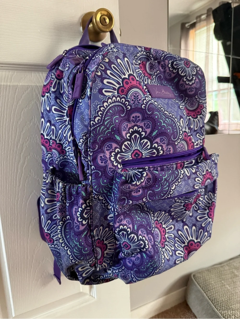 Vera Bradley Purple Floral Paisley Backpack